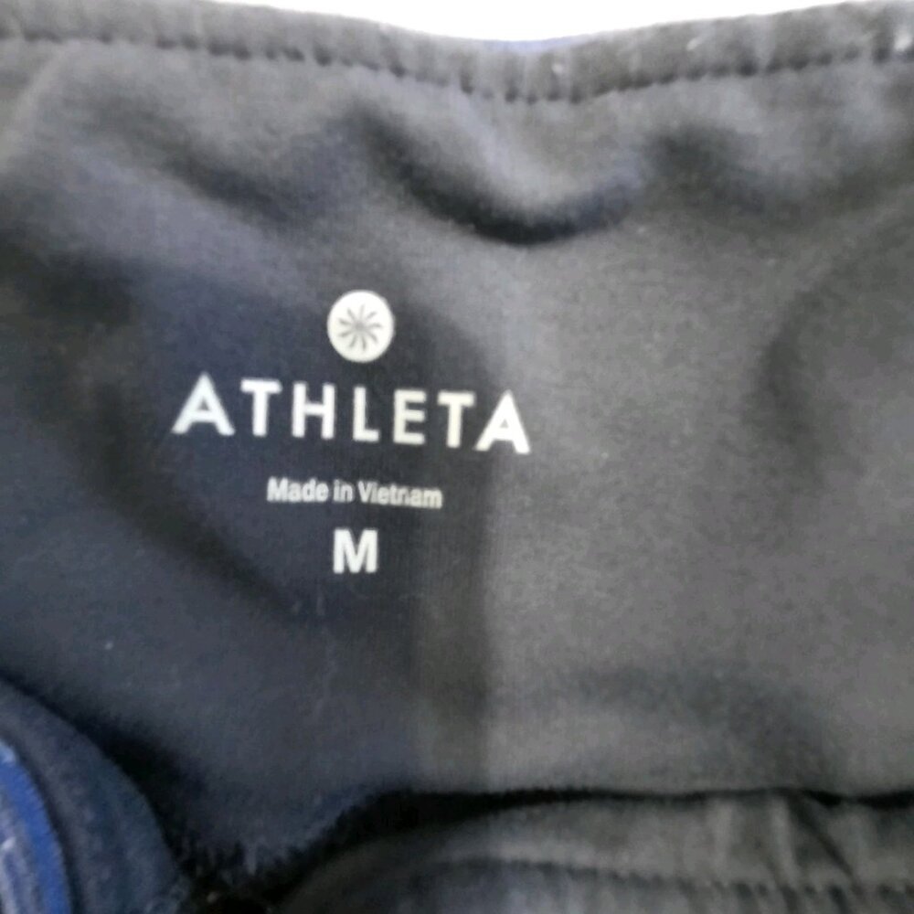 Athleta Purple Gray Patterned Cropped Leggings Wo… - image 3
